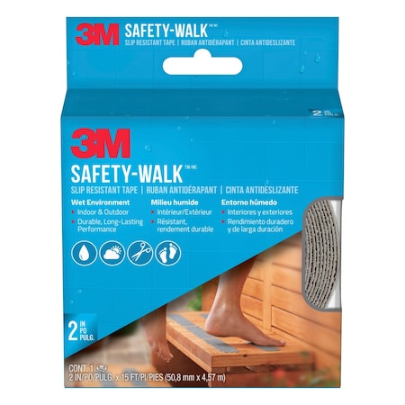 3M Home and Recreation Tread Mineral Gray, 2" W x 180" L 7647NA